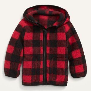 Old Navy Printed Hooded‎ Sherpa Jacket 18-24 Mos